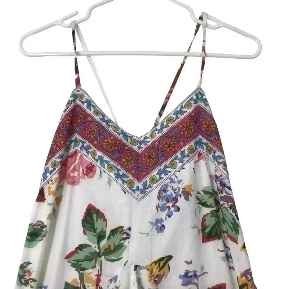 Alix of Bohemia Filipa Rosa Wildflower Dress M Cotton Ruffle Boho Resort Luxury - Picture 16 of 16